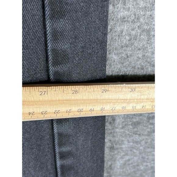 Levis 501 Jeans Black Straight Button Fly Denim‎ Work Mens Size 38x29 - Picture 8 of 11